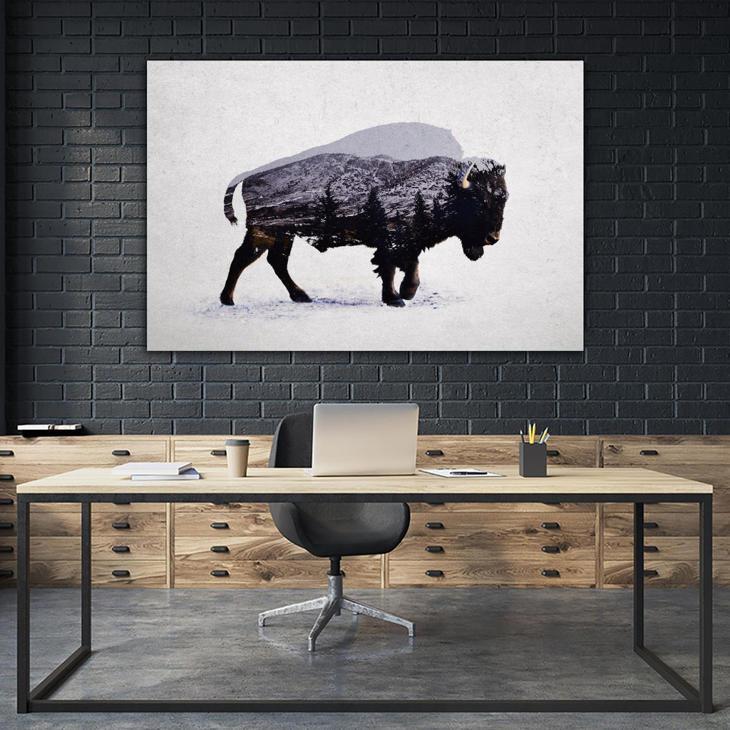 The American Bison by Davies Babies on GIANT ART - white animals