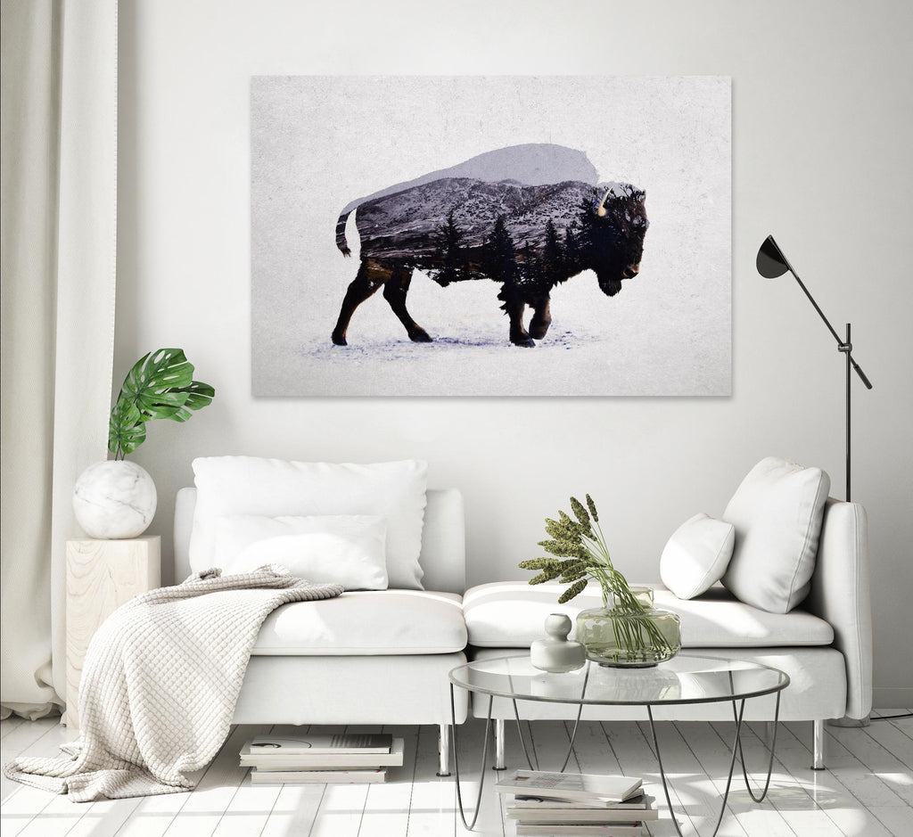 The American Bison par Davies Babies sur GIANT ART - animaux blancs