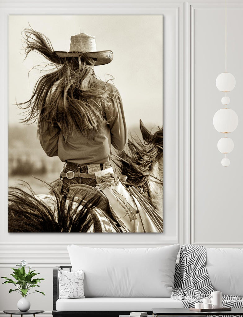 Cowgirl by Lisa Dearing on GIANT ART - beige country look