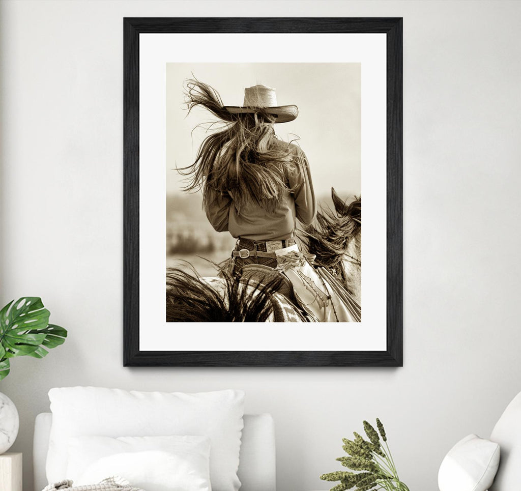 Cowgirl by Lisa Dearing on GIANT ART - beige country look