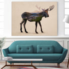 The Alaskan Bull Moose by Davies Babies on GIANT ART - multicolor animals; contemporary