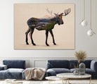 The Alaskan Bull Moose by Davies Babies on GIANT ART - multicolor animals; contemporary