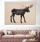 The Alaskan Bull Moose by Davies Babies on GIANT ART - multicolor animals; contemporary