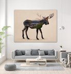 The Alaskan Bull Moose by Davies Babies on GIANT ART - multicolor animals; contemporary
