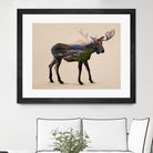 The Alaskan Bull Moose by Davies Babies on GIANT ART - multicolor animals; contemporary
