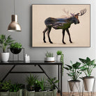 The Alaskan Bull Moose by Davies Babies on GIANT ART - multicolor animals; contemporary