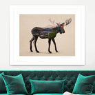 The Alaskan Bull Moose by Davies Babies on GIANT ART - multicolor animals; contemporary