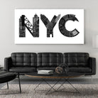 NYC by Robert Farkas on GIANT ART - white city scene