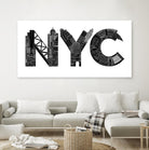 NYC by Robert Farkas on GIANT ART - white city scene