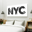 NYC by Robert Farkas on GIANT ART - white city scene