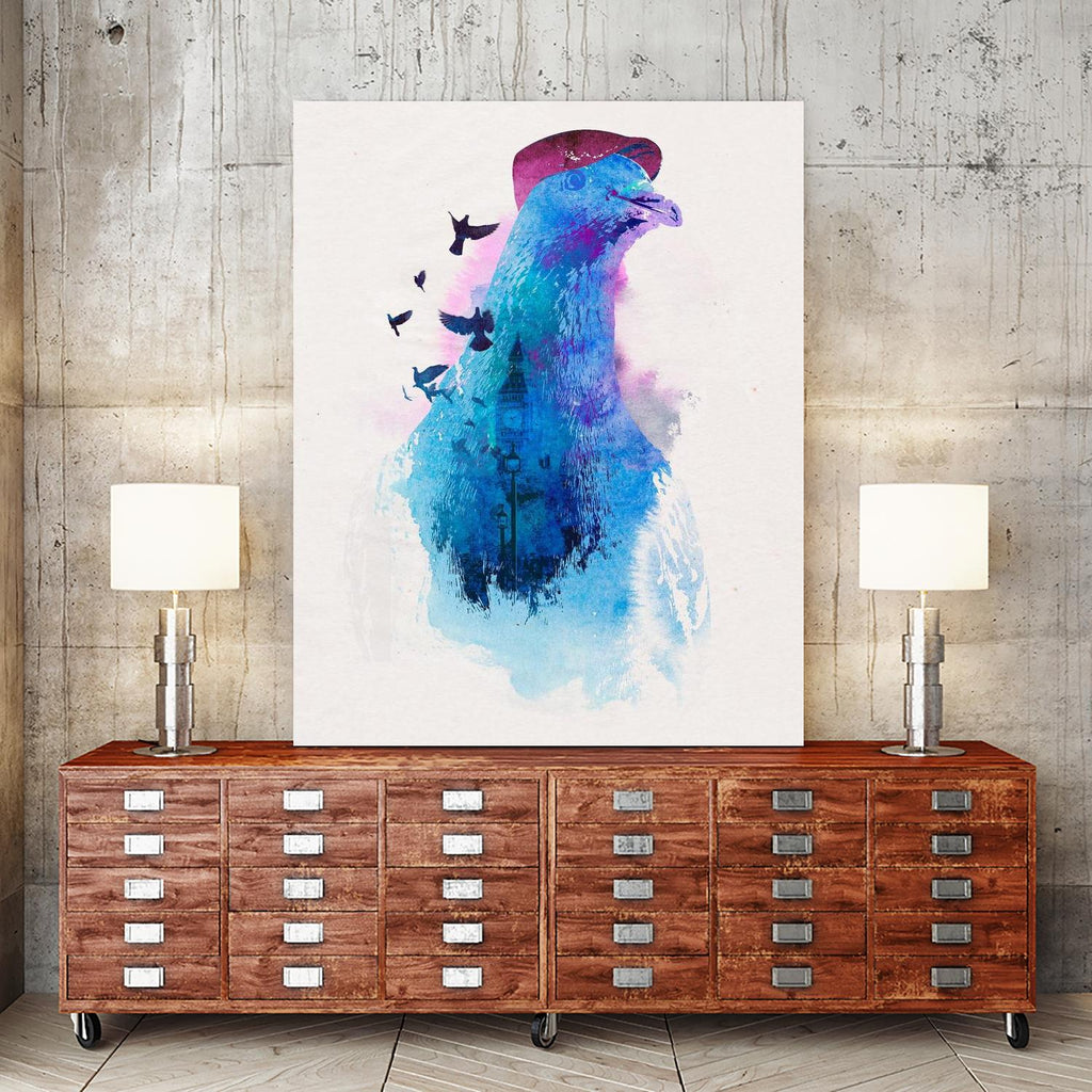 Everybody Flies to London by Robert Farkas on GIANT ART - pink animals