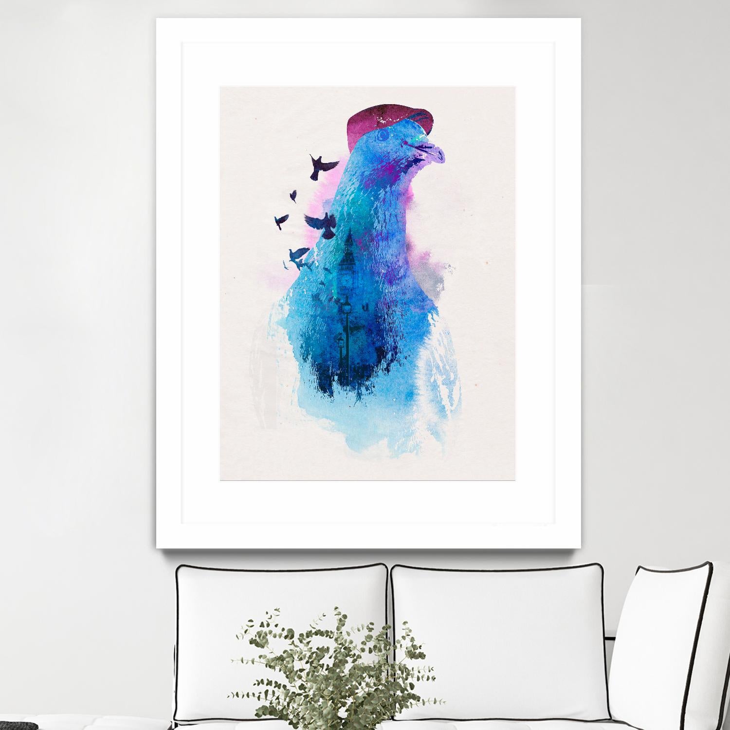 Everybody Flies to London by Robert Farkas on GIANT ART - pink animals