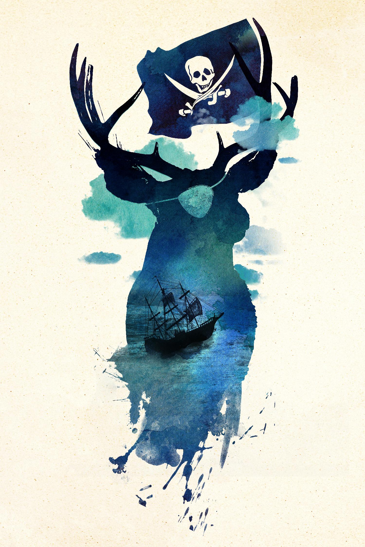 Captain Hook by Robert Farkas on GIANT ART - beige city scene