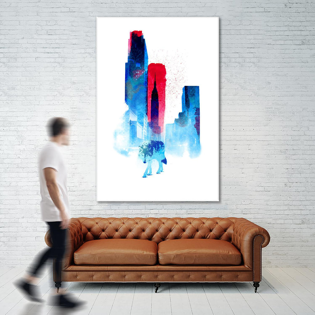 The Wolf of the City by Robert Farkas on GIANT ART - pink men and women