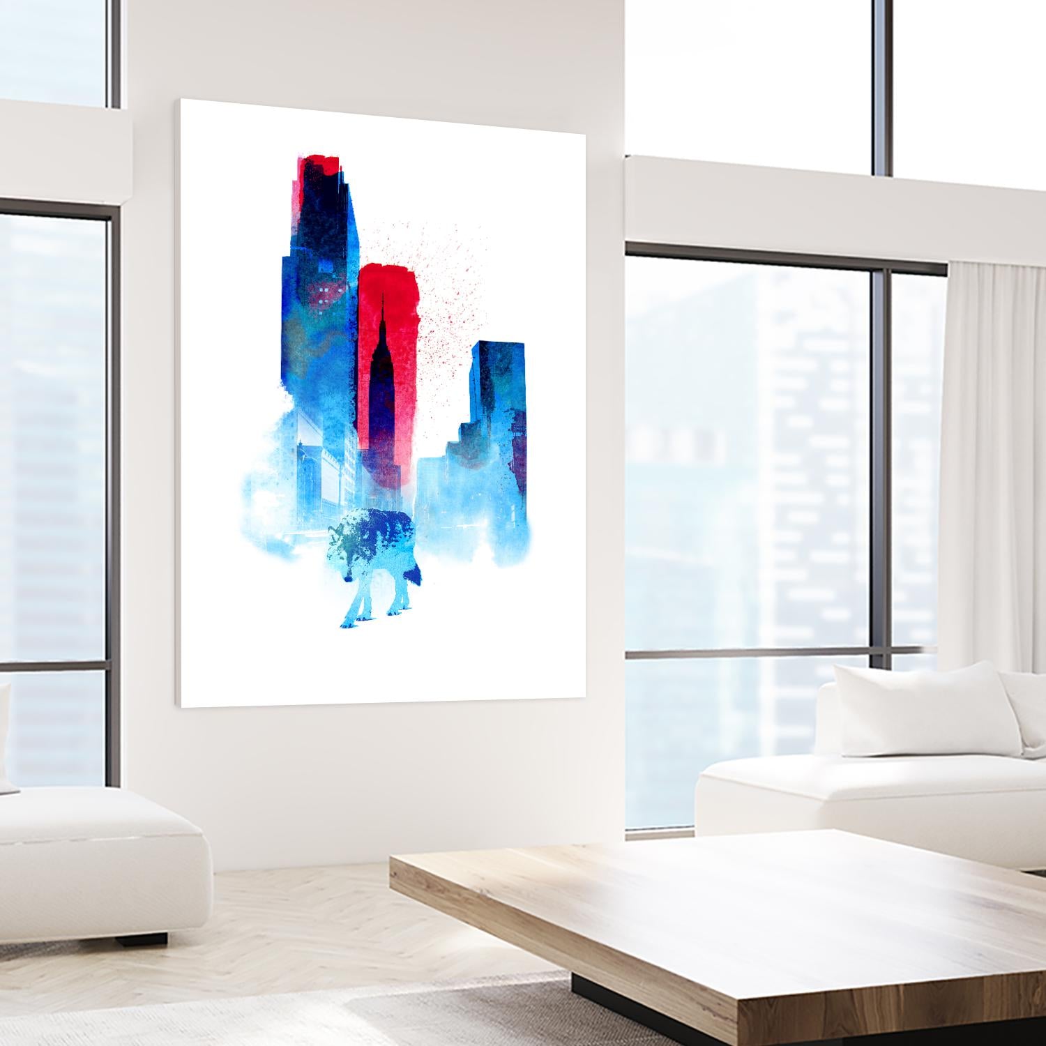 The Wolf of the City by Robert Farkas on GIANT ART - pink men and women