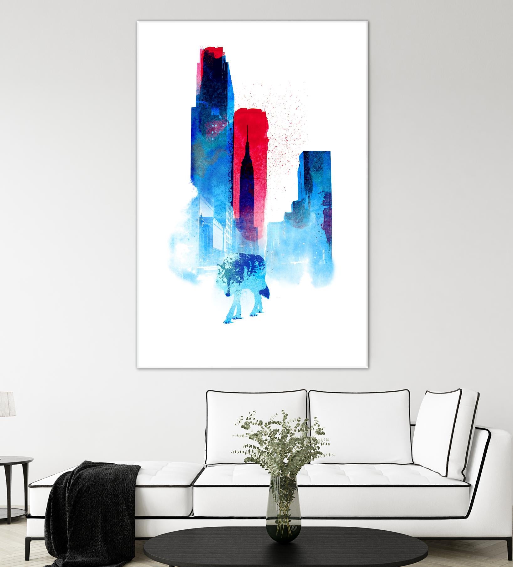 The Wolf of the City by Robert Farkas on GIANT ART - pink men and women