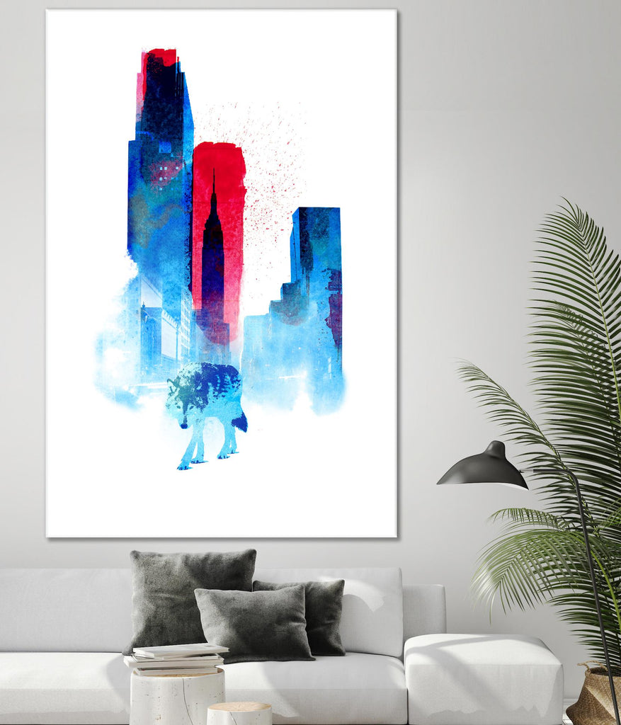 The Wolf of the City by Robert Farkas on GIANT ART - pink men and women