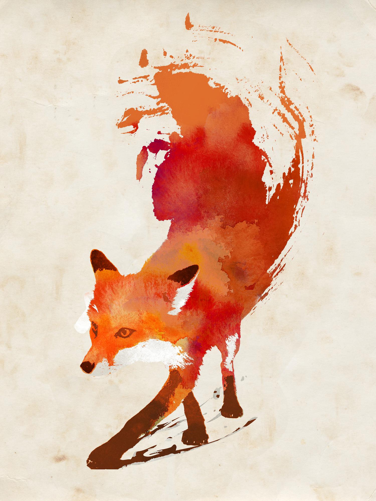 Vulpes Vulpes de Robert Farkas sur GIANT ART - animaux beiges