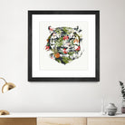 Tropical Tiger by Robert Farkas on GIANT ART - green animals