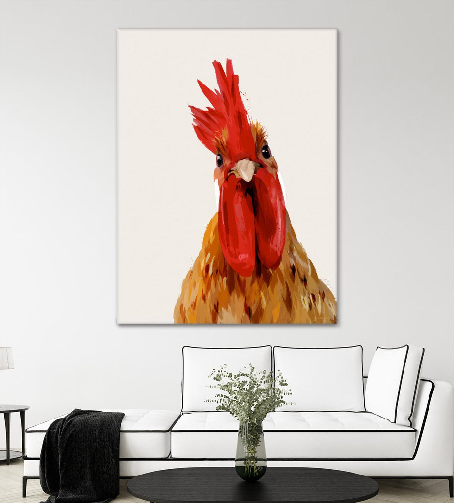 Chicken or The Egg? by Green Lili on GIANT ART - multicolor contemporary; animals