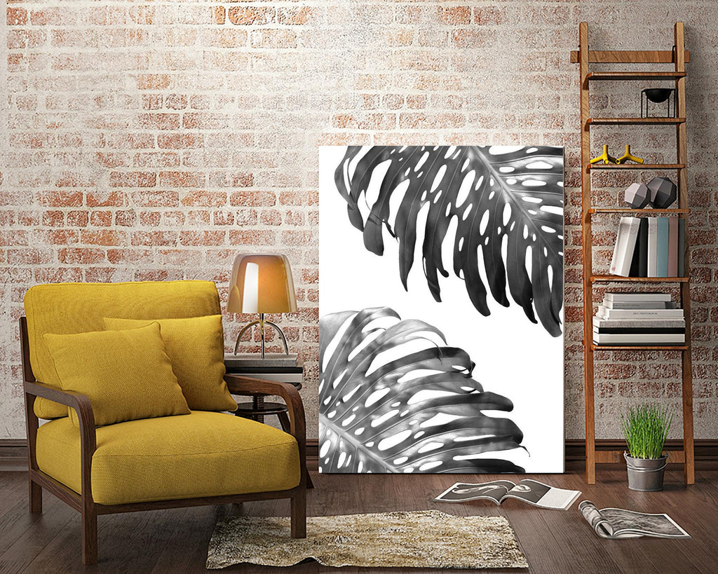 Double Philodendron (BW) by Lexie Greer on GIANT ART - multicolor photography; floral/still life