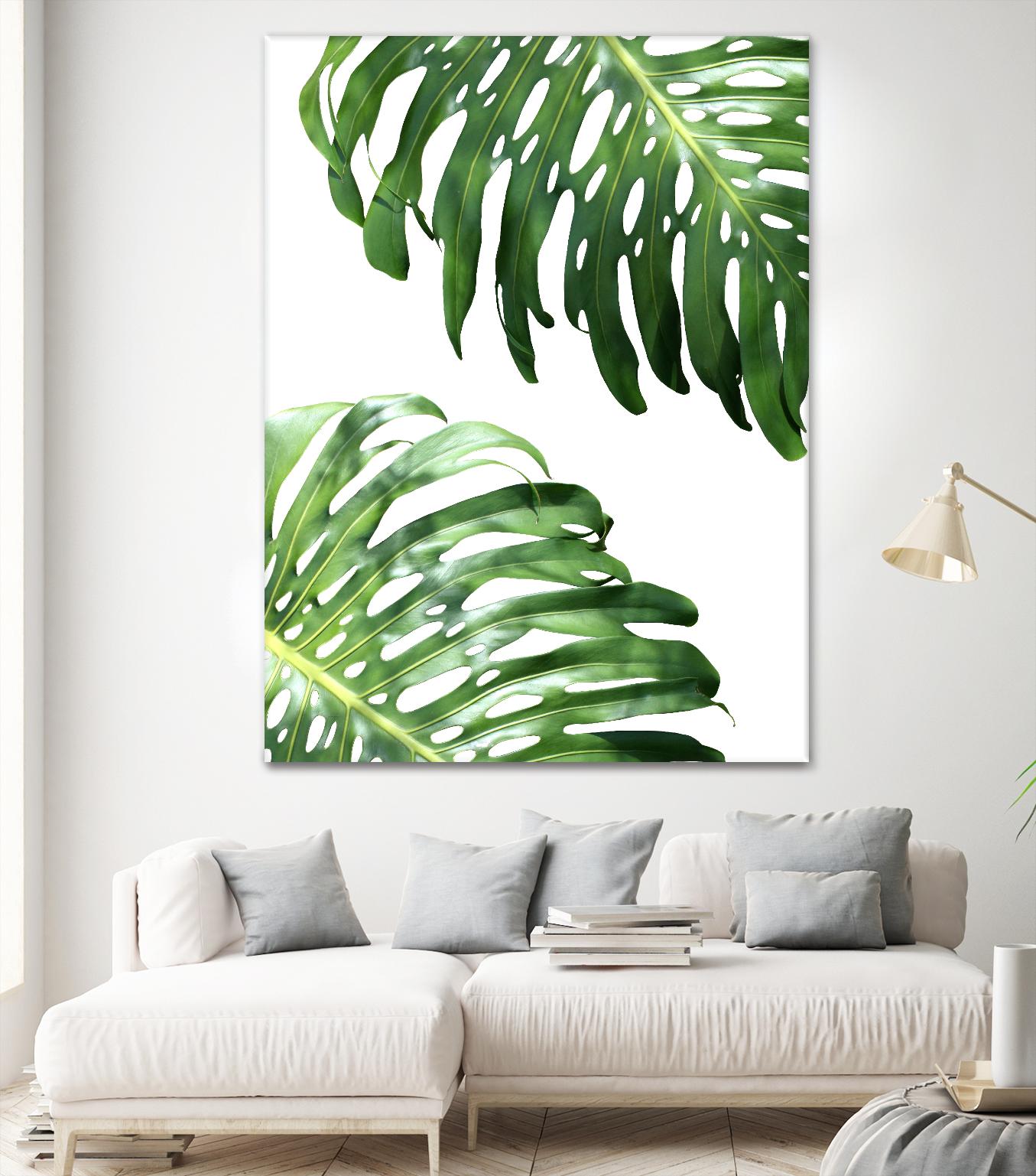 double-philodendron-color-art-print-by-lexie-greer-giant-art for Free Printable Leaf Wall Art Double Philodendron (color) - Art Print by Lexie Greer | GIANT ART for Free Printable Leaf Wall Art
