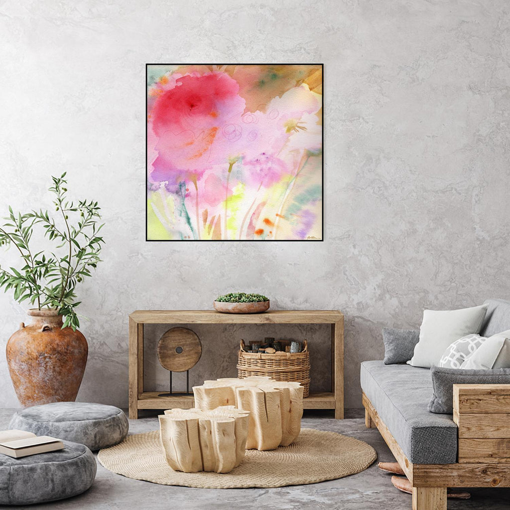 Pink Whisper by Sheila Golden on GIANT ART - multicolor contemporary; floral/still life; abstracts