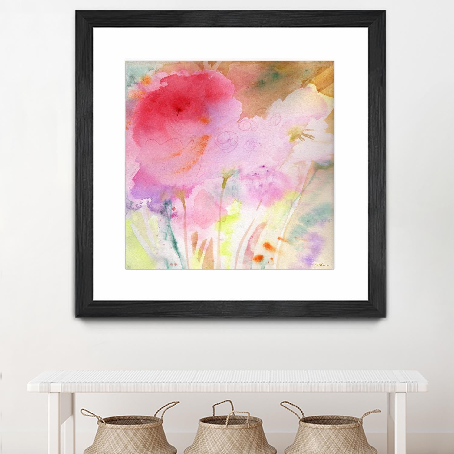 Pink Whisper by Sheila Golden on GIANT ART - multicolor contemporary; floral/still life; abstracts