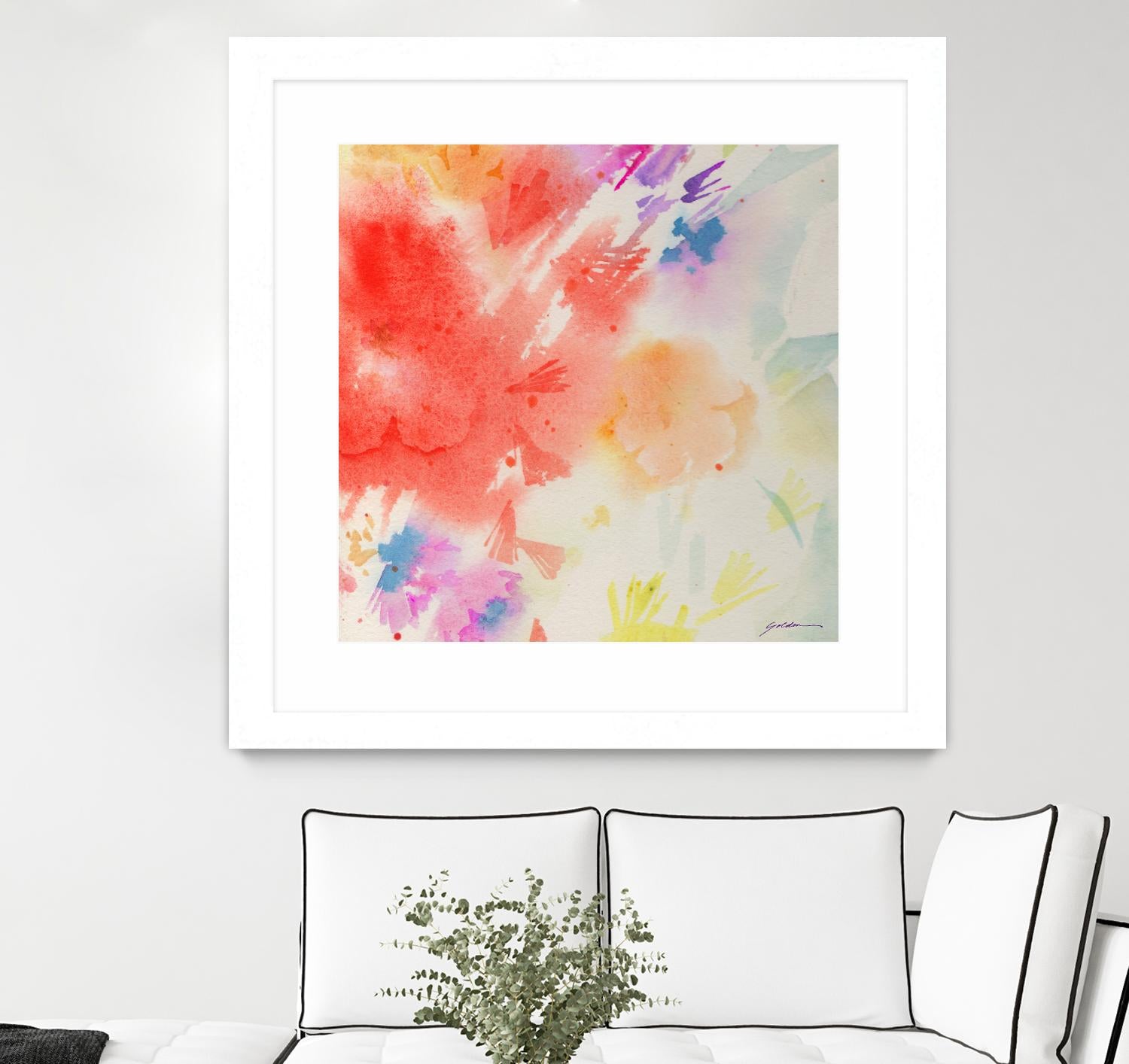 Summer Glory by Sheila Golden on GIANT ART - multicolor contemporary; abstracts; floral/still life