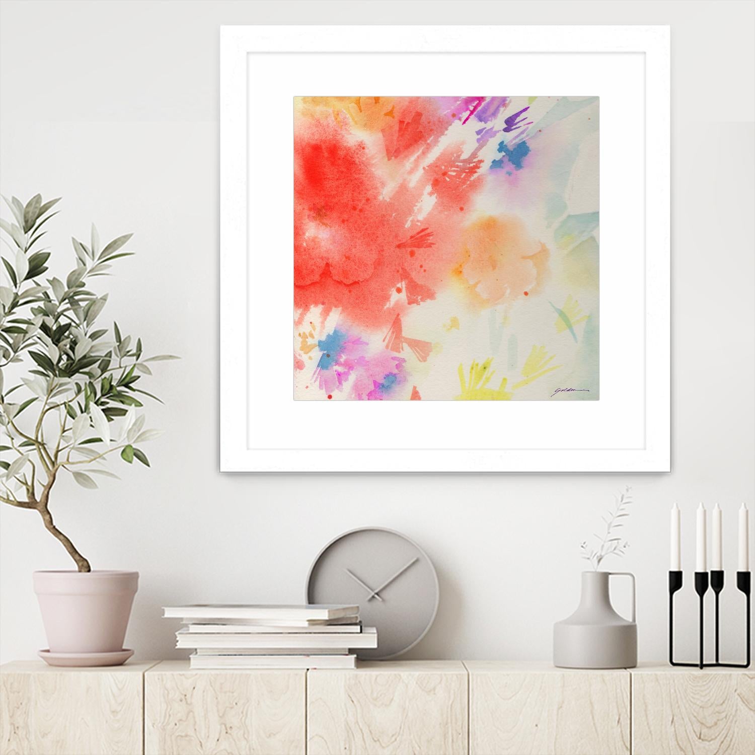 Summer Glory by Sheila Golden on GIANT ART - multicolor contemporary; abstracts; floral/still life