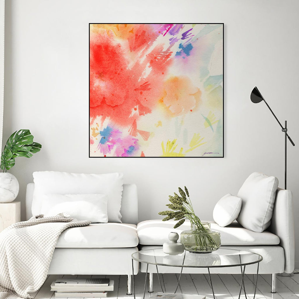Summer Glory by Sheila Golden on GIANT ART - multicolor contemporary; abstracts; floral/still life