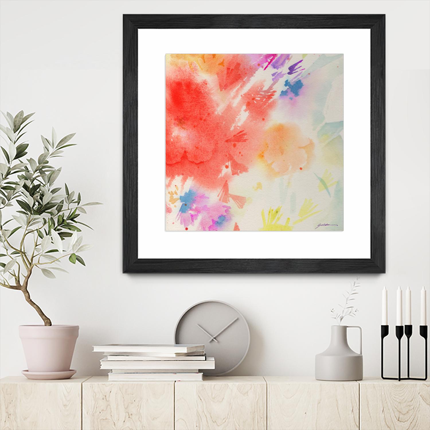 Summer Glory by Sheila Golden on GIANT ART - multicolor contemporary; abstracts; floral/still life