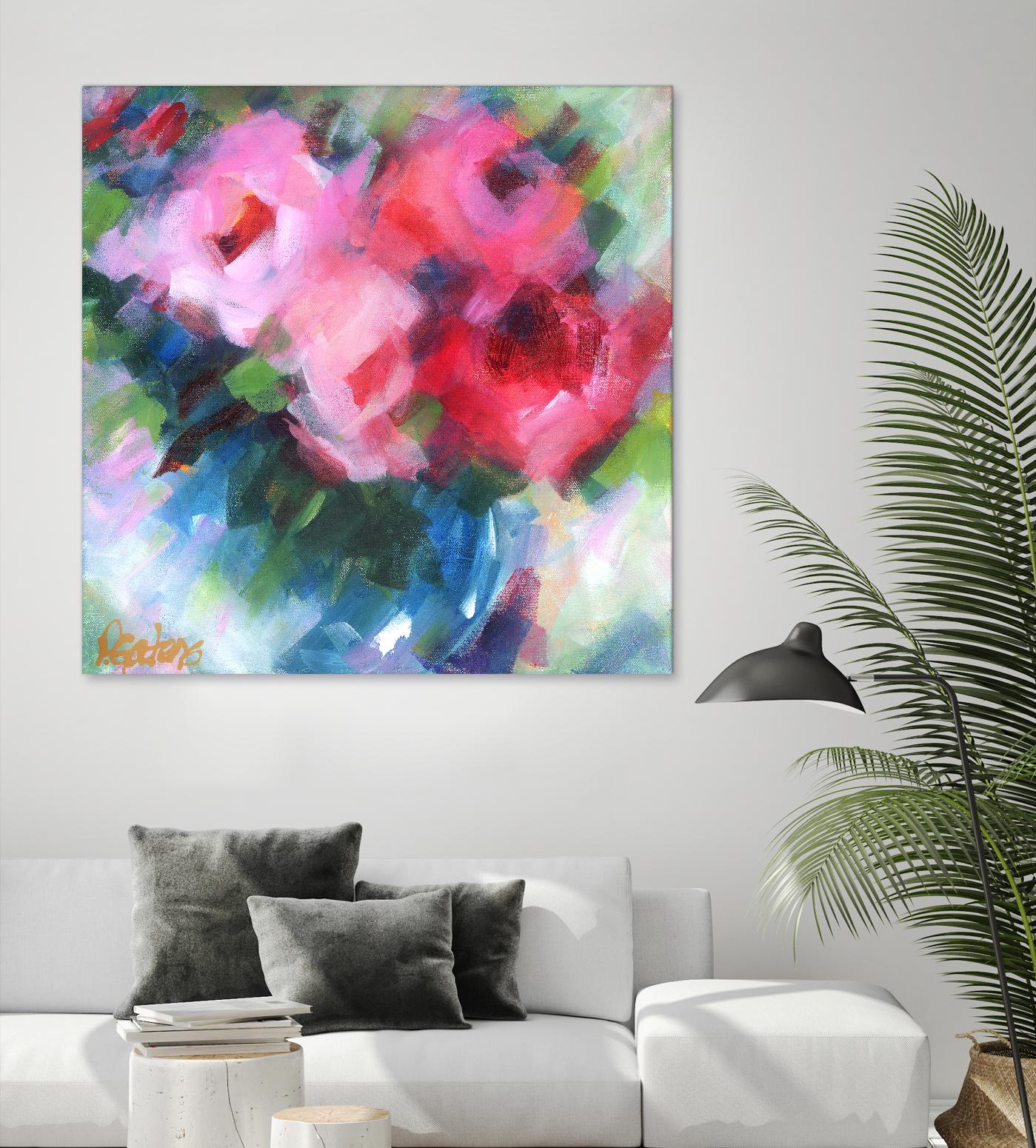 Big Pinks by Pamela Gatens on GIANT ART - multicolor floral/still life