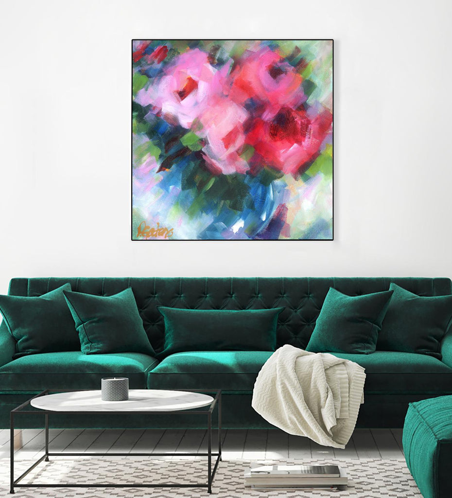 Big Pinks by Pamela Gatens on GIANT ART - multicolor floral/still life