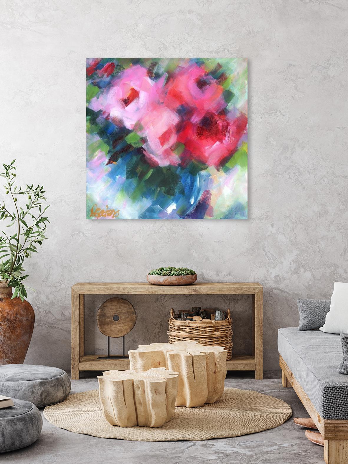 Big Pinks by Pamela Gatens on GIANT ART - multicolor floral/still life