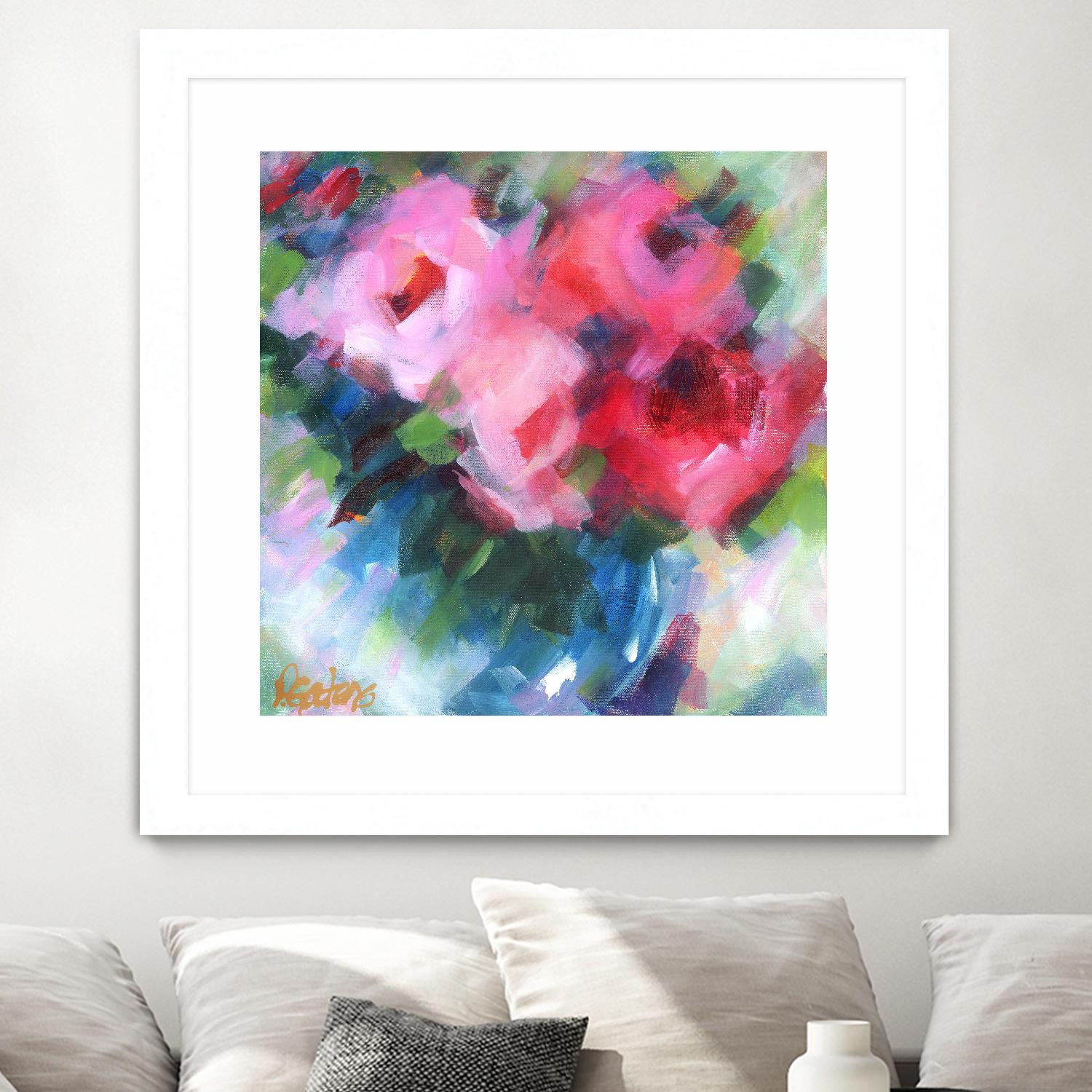 Big Pinks by Pamela Gatens on GIANT ART - multicolor floral/still life