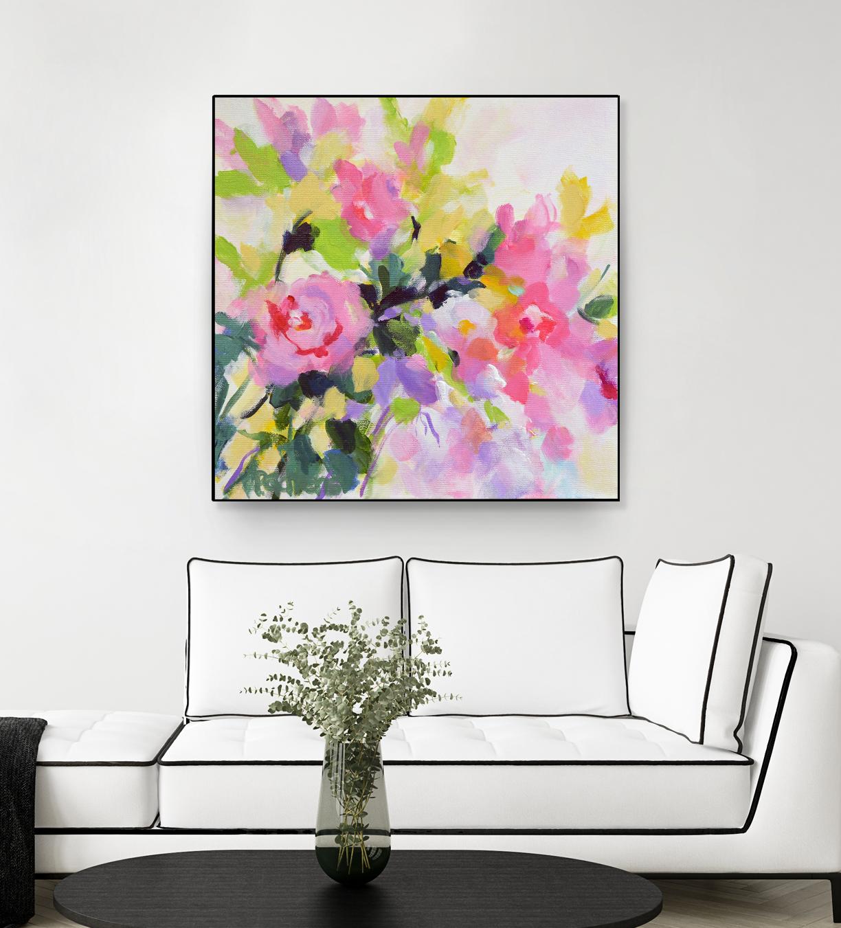 Wild Rose Garden by Pamela Gatens on GIANT ART - multicolor floral/still life; contemporary
