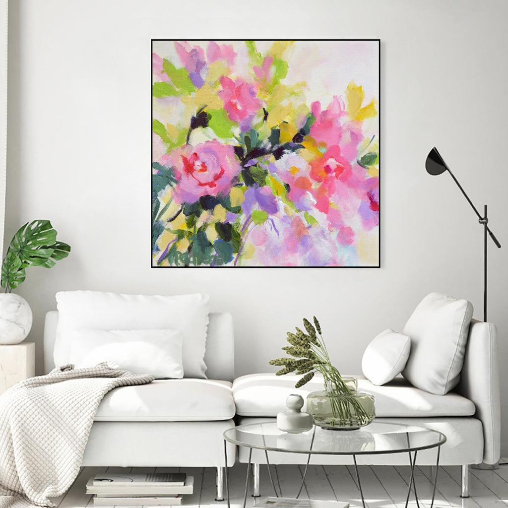 Wild Rose Garden by Pamela Gatens on GIANT ART - multicolor floral/still life; contemporary