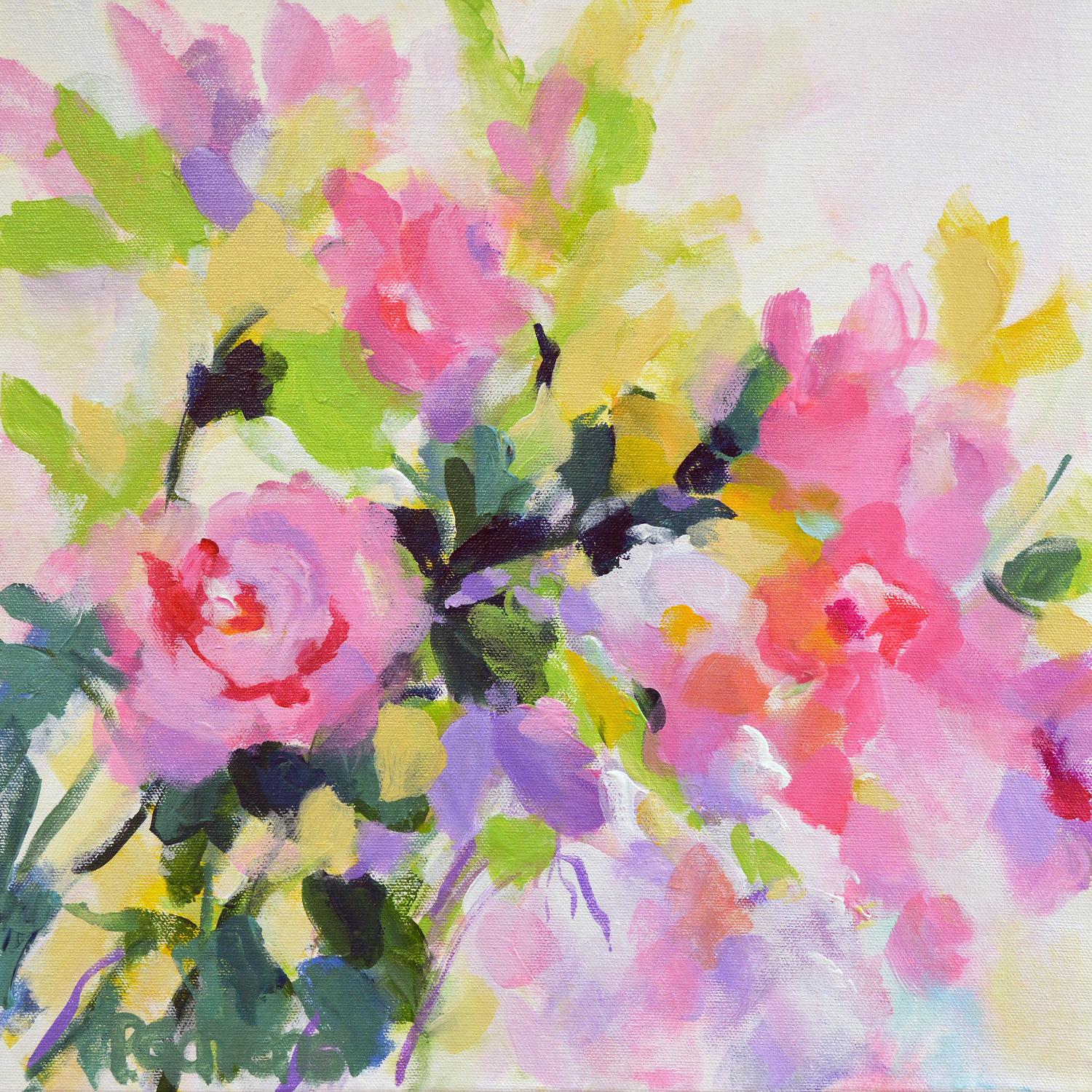 Wild Rose Garden by Pamela Gatens on GIANT ART - multicolor floral/still life; contemporary