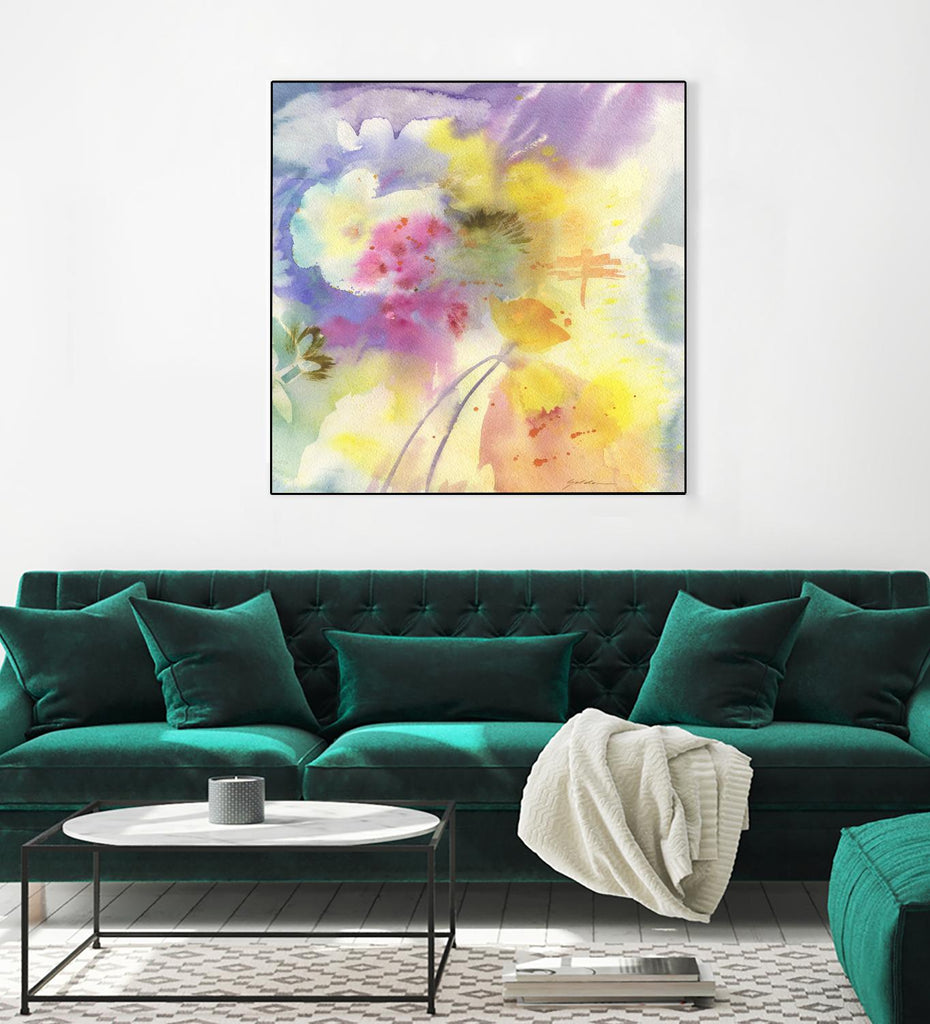 Dragonfly by Sheila Golden on GIANT ART - multicolor floral/still life; contemporary