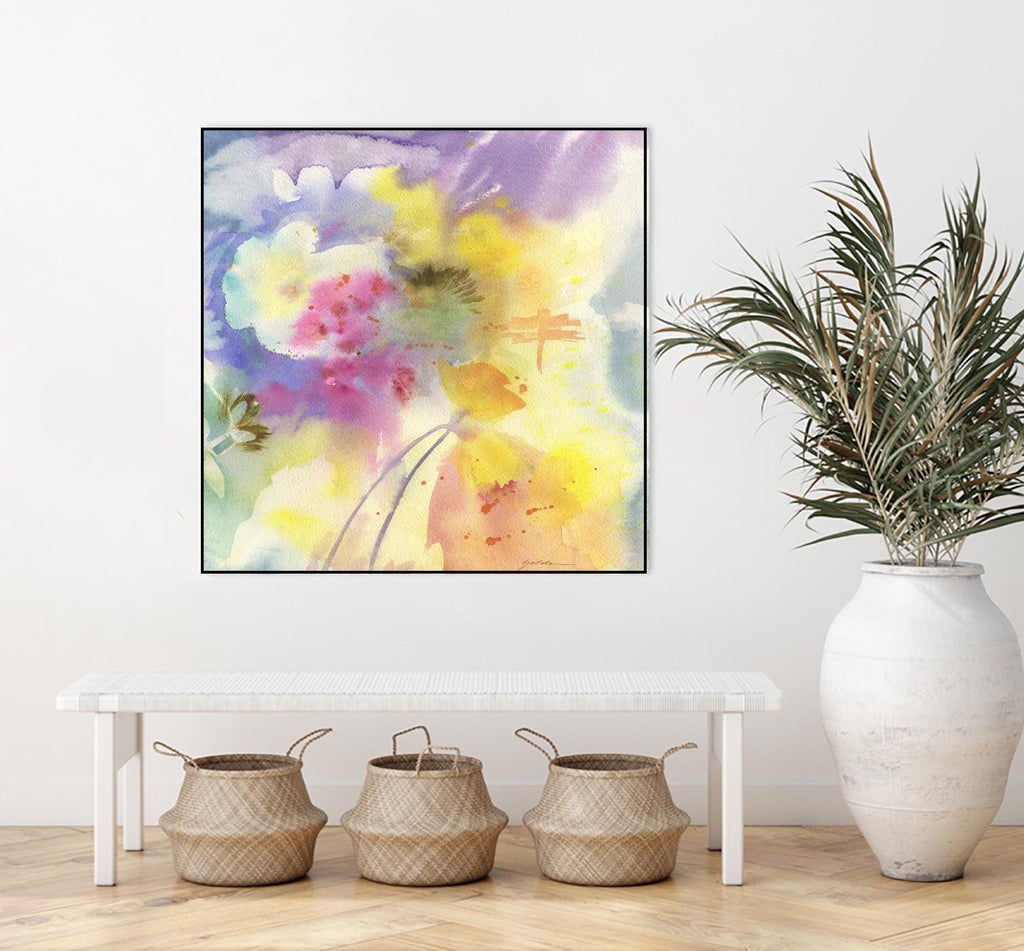 Dragonfly by Sheila Golden on GIANT ART - multicolor floral/still life; contemporary