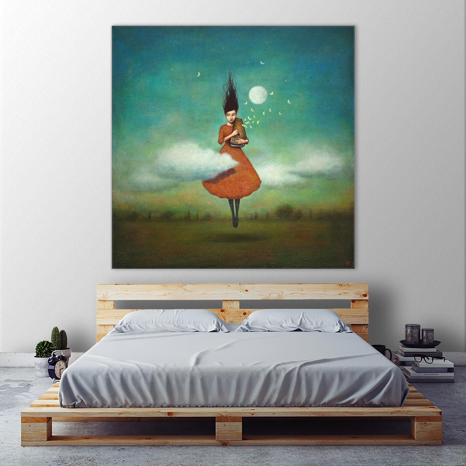 High Notes for Low Cloud by Duy Huynh on GIANT ART - green fantastic