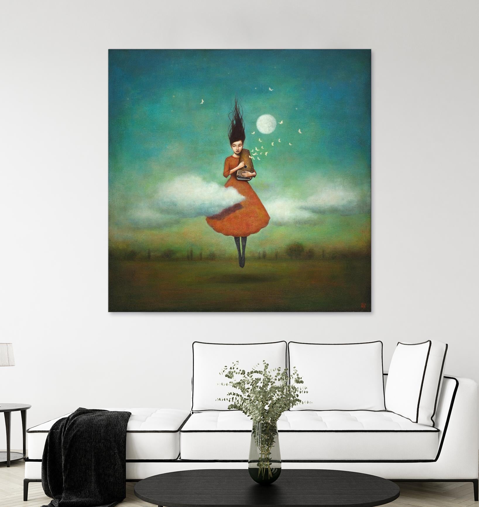 High Notes for Low Cloud by Duy Huynh on GIANT ART - green fantastic