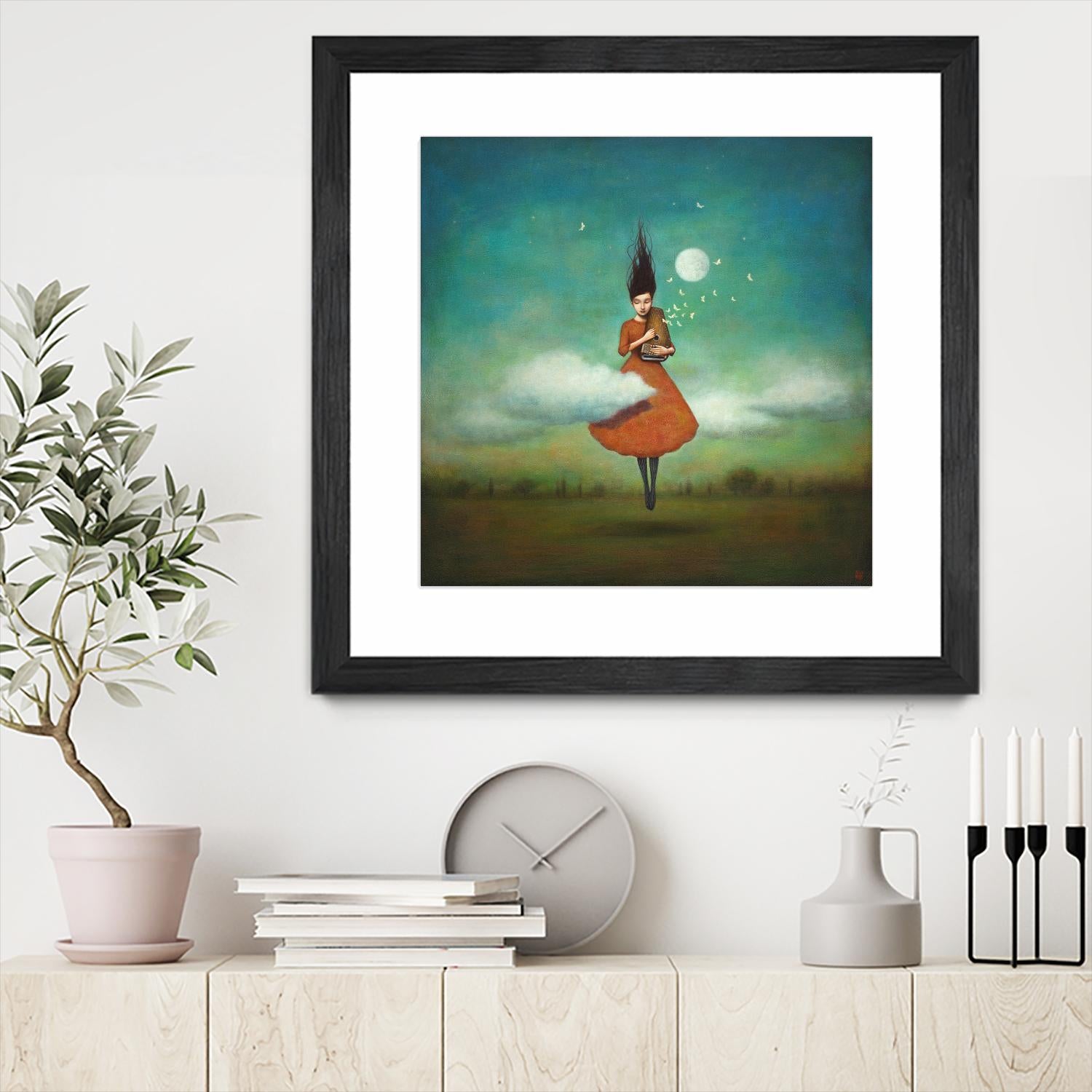 High Notes for Low Cloud by Duy Huynh on GIANT ART - green fantastic