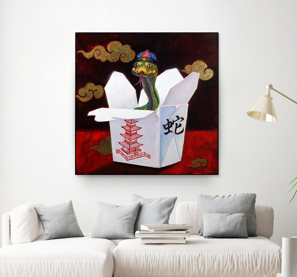 Takeout with a Twist by Lucia Heffernan on GIANT ART - multicolor urban/pop surrealism; novelty; animals