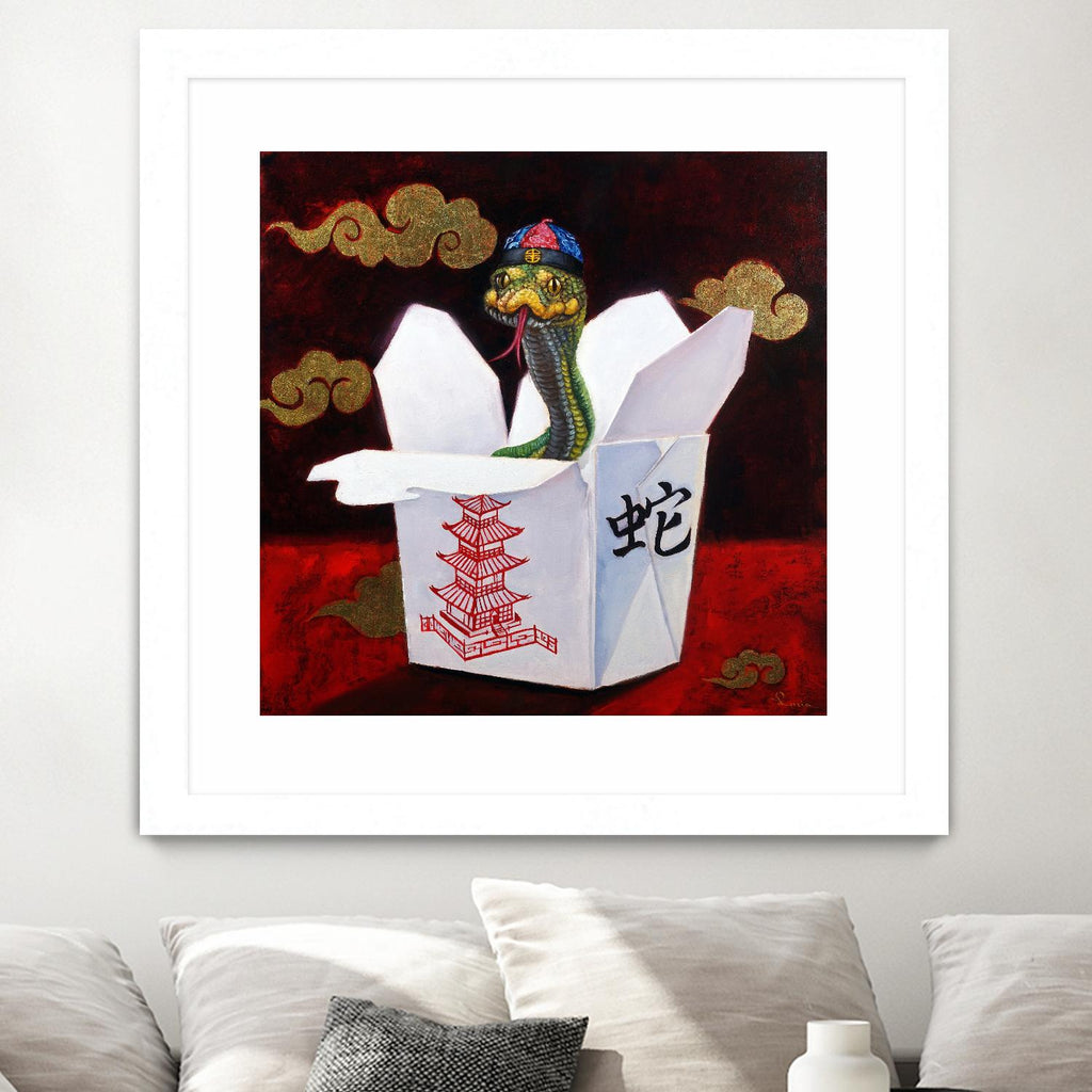Takeout with a Twist by Lucia Heffernan on GIANT ART - multicolor urban/pop surrealism; novelty; animals