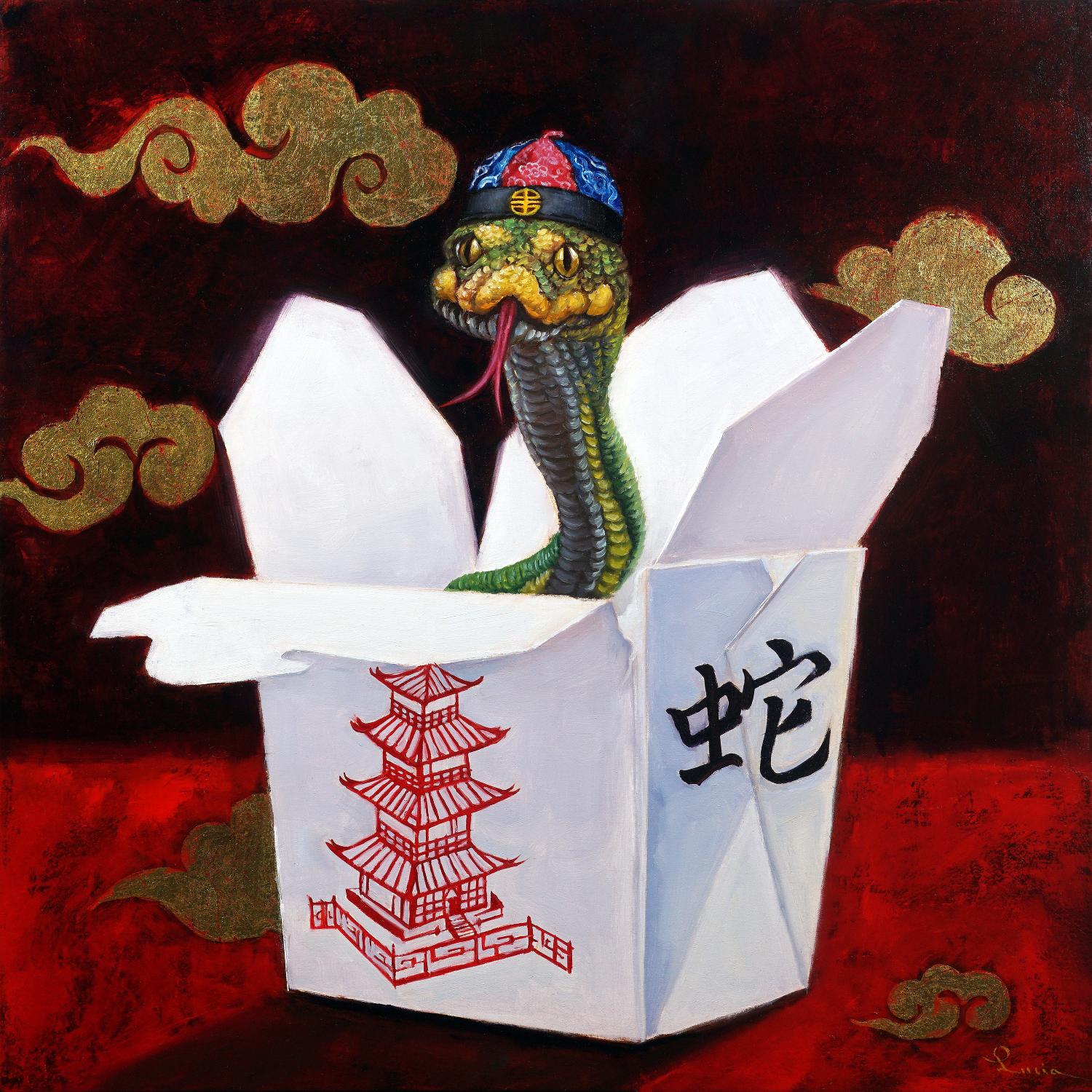 Takeout with a Twist by Lucia Heffernan on GIANT ART - multicolor urban/pop surrealism; novelty; animals