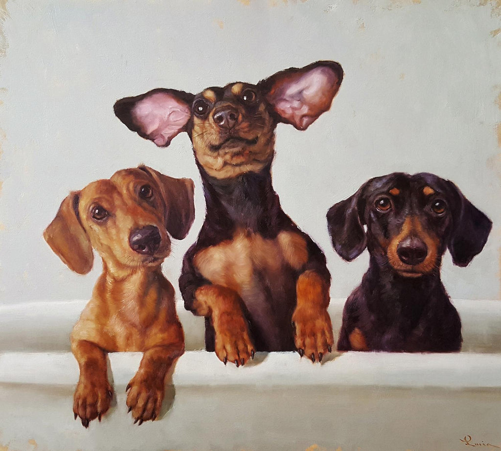3 Amigos by Lucia Heffernan on GIANT ART - multicolor urban/pop surrealism; animals