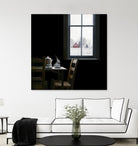 Pause by Karen Hollingsworth on GIANT ART - multi floral/still life, landscapes, chairs, coffee, farms, interiors, snow, winter, country/rural