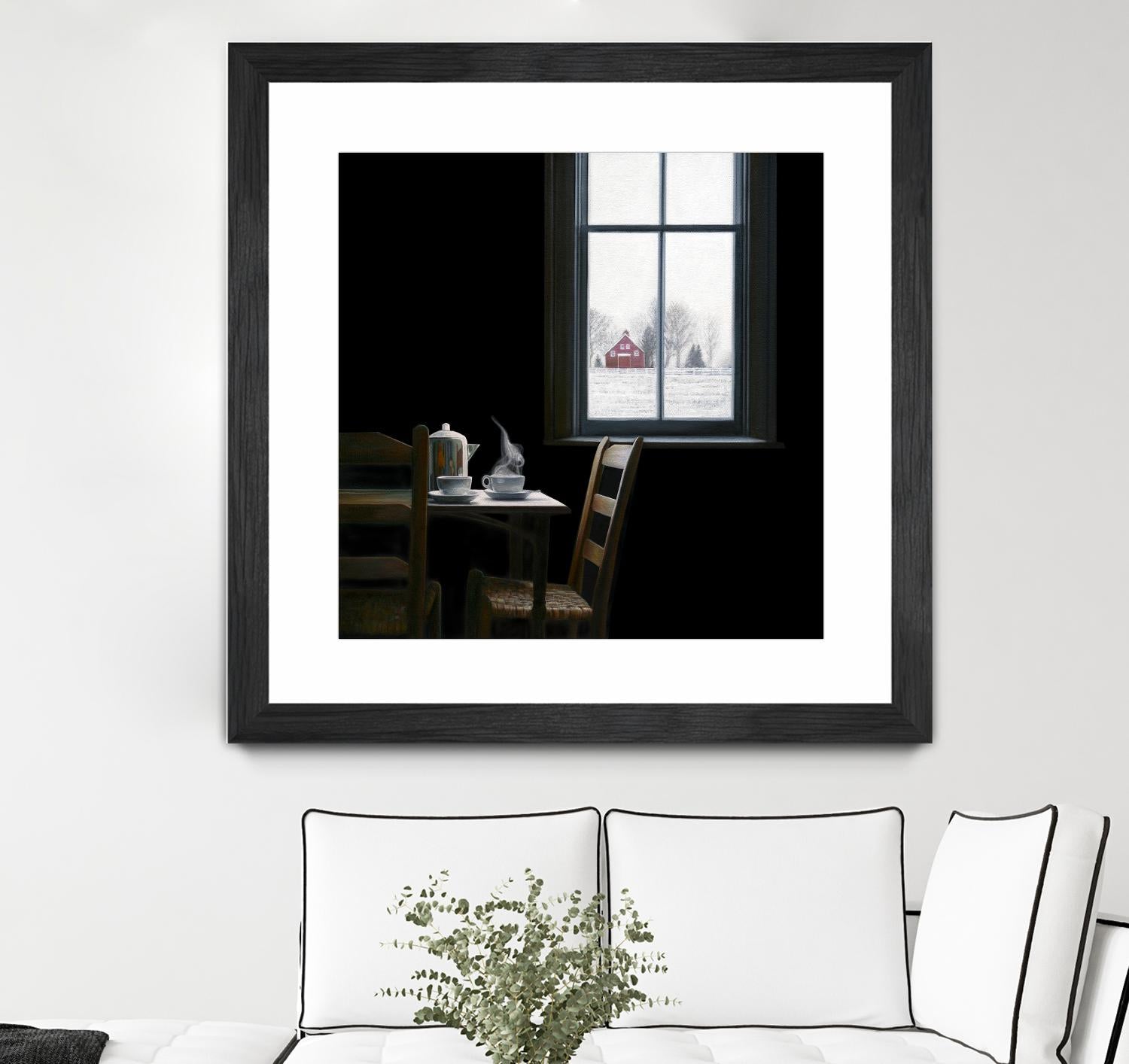 Pause by Karen Hollingsworth on GIANT ART - multi floral/still life, landscapes, chairs, coffee, farms, interiors, snow, winter, country/rural